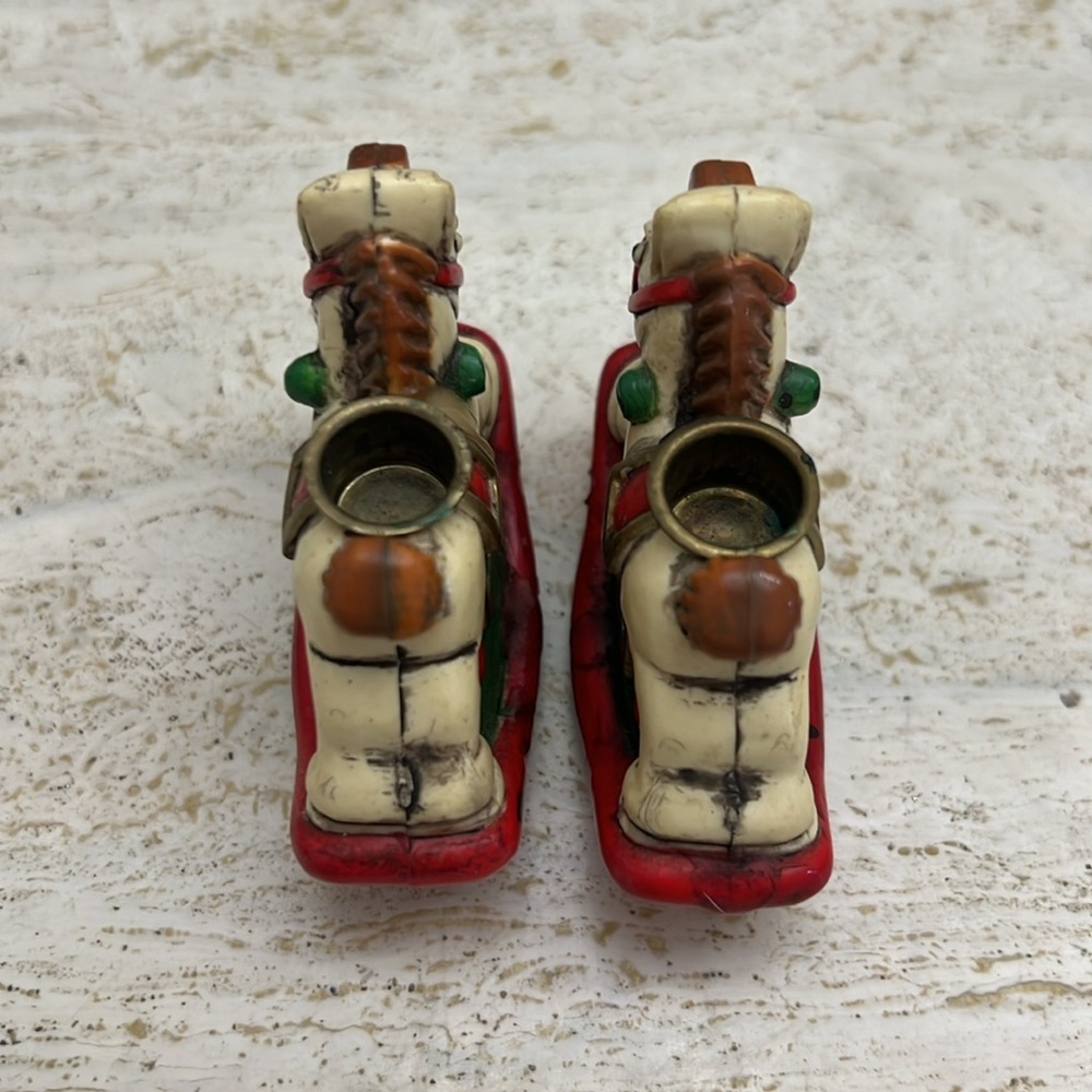 Vintage Holiday memories collector ornament rocking horse candle holders - Picture 7 of 8